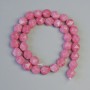 Beads Violet-toned Quartz Synthetic Turquoise Multifreed/Multifaceted, 9x10mm diameter, 37cm+ length on thread