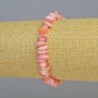 Tinted Pink Mother-of-Pearl Chip Bracelet, diameter 7x2.5mm+/- (stretch), length 18cm+
