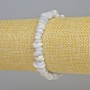 Blue Agate Natural Stone Chip Bracelet, diameter 8x3mm+/- (stretch), length 18cm+