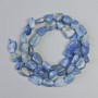 Kyanite Beads natural stone tumbled, diameter 8x10mm+-, length 39cm+- on a strand