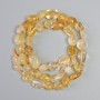 Citrine Beads natural stone tumbled, diameter 9x11mm+-, length 40cm+- on a strand