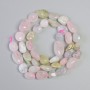 Morganite Beads natural stone tumbled, diameter 10x12mm+-, length 40cm+- on a strand