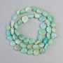 Amazonite Beads natural stone tumbled, diameter 8x9mm+-, length 43cm+- on a strand