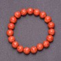 Sponge Coral Bracelet, smooth round bead, diameter 12mm+-, length 18cm (stretch)