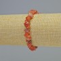 Carnelian Bracelet, natural stone chip, diameter 8x4mm+/- (stretch), length 18cm+