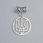 Pendant "Coat of Arms", diameter 25mm+/-, length 40mm+/- silver-tone metal