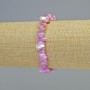 Mother-of-Pearl Bracelet, Dyed Purple Chips, Diameter 7x2.5mm+- (Stretch), Length 18cm+
