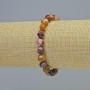 Mookaite Jasper Natural Stone Faceted Bracelet, Diameter 7x8mm+- (Stretch), Length 18cm+