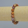Mookaite Jasper Natural Stone Faceted Bracelet, Diameter 9x10mm+- (Stretch), Length 18cm+