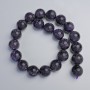 Amethyst Natural Stone Beads, smooth round bead, diameter 18mm+-, length 39cm+- on a strand