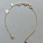 "Heart" Bracelet Xuping 18K Gold Plated, length 18x21cm+/-, thickness 1.5mm with rhinestones