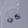 Sodalite Earrings, natural stone faceted, diameter 10.5x12mm+-, length 32mm+