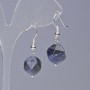 Sodalite Earrings, natural stone faceted, diameter 10.5x12mm+-, length 32mm+