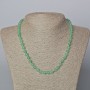 Jade Necklace, natural stone, smooth bead, diameter 6mm+-, length 45-47cm+