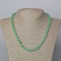 Jade Necklace, natural stone, smooth bead, diameter 8.5mm+-, length 45-47cm+