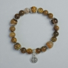 Yellow Pietersite Bracelet smooth bead, diameter 8mm, 10mm+- (stretch), length 18cm+- with metal inserts