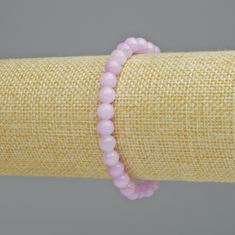Kunzite Bracelet (imitation acrylic) smooth bead, diameter 6.5mm+- (stretch), length 18cm+