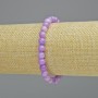 Amethyst Bracelet (Acrylic), Smooth Round Beads, Diameter 6.5mm+- (Stretch), Length 18cm+