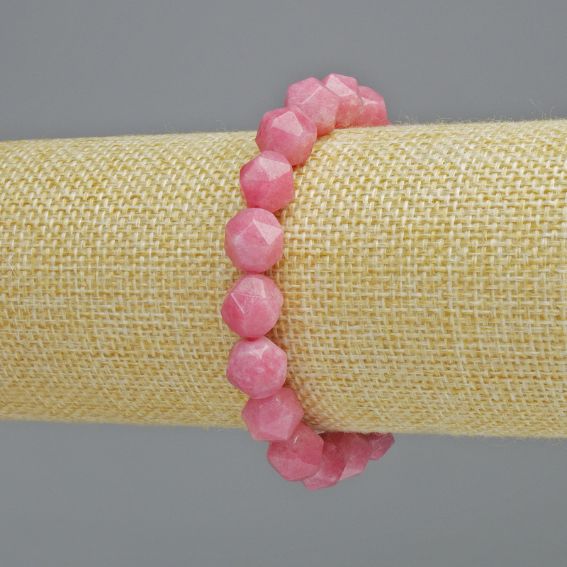 Tourmaline Bracelet, Natural Stone Faceted, Diameter 9x10mm+- (Stretch), Length 18cm+