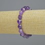Amethyst Bracelet, Natural Stone Faceted, Diameter 9x10mm+- (Stretch), Length 18cm+