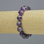 Amethyst Bracelet, Natural Stone Faceted, Diameter 10.5x12mm+- (Stretch), Length 18cm+