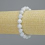 Aquamarine Bracelet, Natural Stone Faceted, Diameter 9x10mm+- (Stretch), Length 18cm+