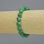 Malachite Bracelet (pressed) Multifaceted, 8.5×10mm±, 18cm+ stretch