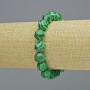 Malachite Bracelet (pressed), faceted, diameter 10x12mm+/- (stretch), length 18cm+