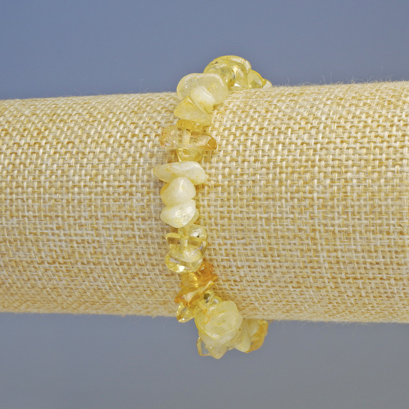Citrine Bracelet, natural stone chips, diameter 8x4mm+- (stretch), length 18cm+