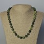 Diopside Necklace, natural stone smooth round bead, diameter 10mm+-, length 45-49cm+