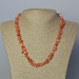 Carnelian Necklace, natural stone chips, diameter 8x4mm+-, length 45-47cm+