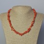Red Jasper Necklace, natural stone chips, diameter 8x4mm+-, length 45-46cm+