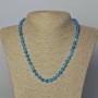 Apatite Necklace, natural stone, smooth round beads, diameter 6.5mm+-, length 45-48cm+