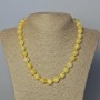 Citrine Necklace, natural stone smooth beads, diameter 10.5mm+/-, length 45-47cm+