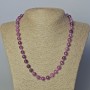 Rubellite Tourmaline Necklace, natural stone, smooth round beads, diameter 8mm+-, length 45-50cm+