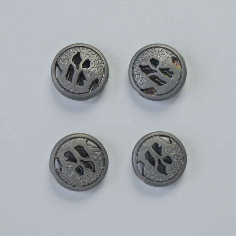 Hematite Bead Matte Black Colour, Diameter 12x4.5mm+/- (4 pcs)