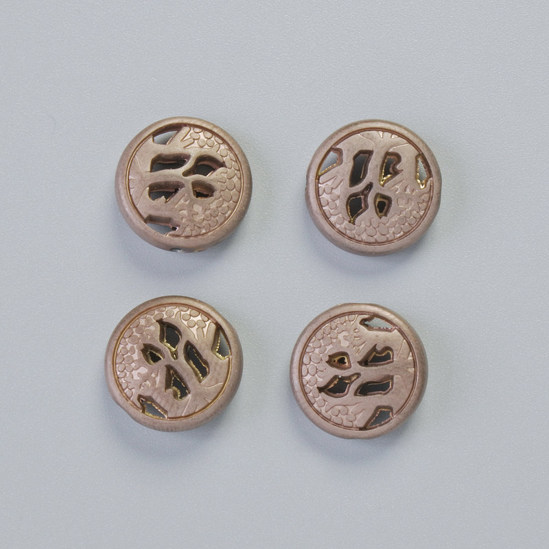 Hematite Bead Matte Bronze Colour, Diameter 12x4.5mm+/- (4 pcs)