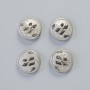 Hematite Bead Matte Silver Colour, Diameter 12x4.5mm+/- (4 pcs)