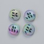 Hematite Bead Matte Chameleon Colour, Diameter 12x4.5mm+/- (4 pcs)