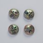Hematite Bead "Tree" Chameleon Colour, Diameter 12.5x4.5mm+/- (4 pcs)