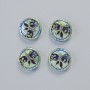 Hematite Bead "Tree" Chameleon Colour, Diameter 12.5x4.5mm+/- (4 pcs)