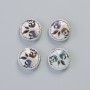 Hematite Bead "Tree" Matte Chameleon Colour, Diameter 12.5x4.5mm+/- (4 pcs)