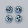 Hematite Bead "Tree" matte chameleon colour, diameter 12.5x4.5mm+- (4pcs)