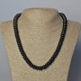 Shungite (imitation) Necklace, smooth rondelle, diameter 10x4.5mm+-, length 45-49cm+
