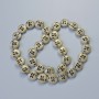 Hematite Beads matte light-golden, diameter 12×4.5 mm, 41 cm length on thread