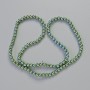 Hematite Beads Round Chameleon Green, diameter 4mm+/-, length 42cm+/- on a thread