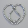 Hematite AAA Beads, smooth round, silver colour, diameter 6mm+/-, length 42cm+/- on thread
