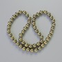 Hematite Beads, round, bronze colour, diameter 8mm+/-, length 42cm+/- on thread