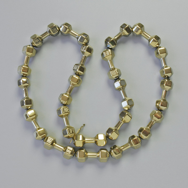 Hematite Dumbbell Beads, light bronze colour, diameter 21x7mm+/-, length 42cm+/- strand