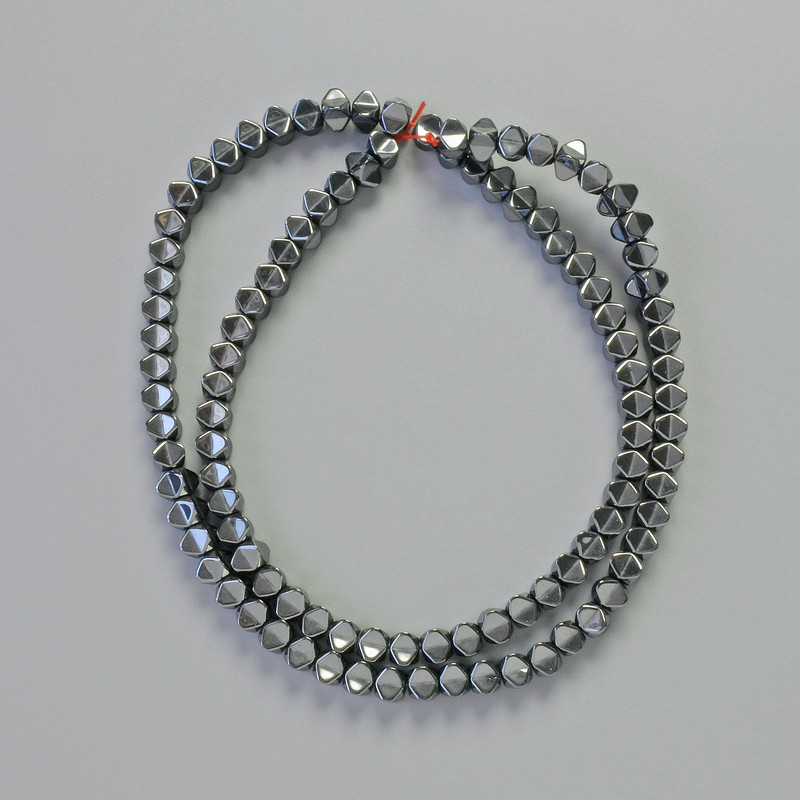 Hematite Star Insert Beads, black colour, diameter 4x4mm+/-, length 41cm+/- strand